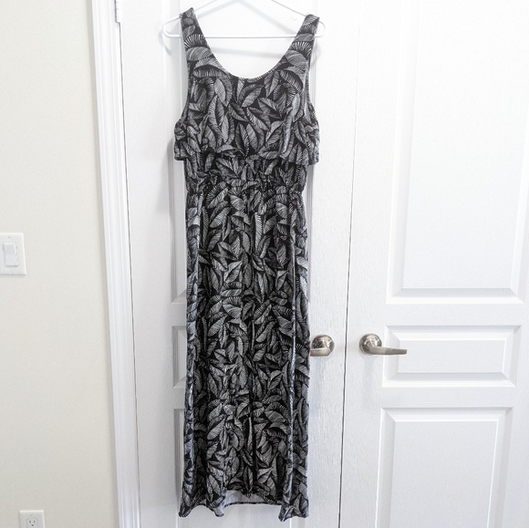 Merona Maxi Dress with Black and White Leaf - Picture 4 of 7